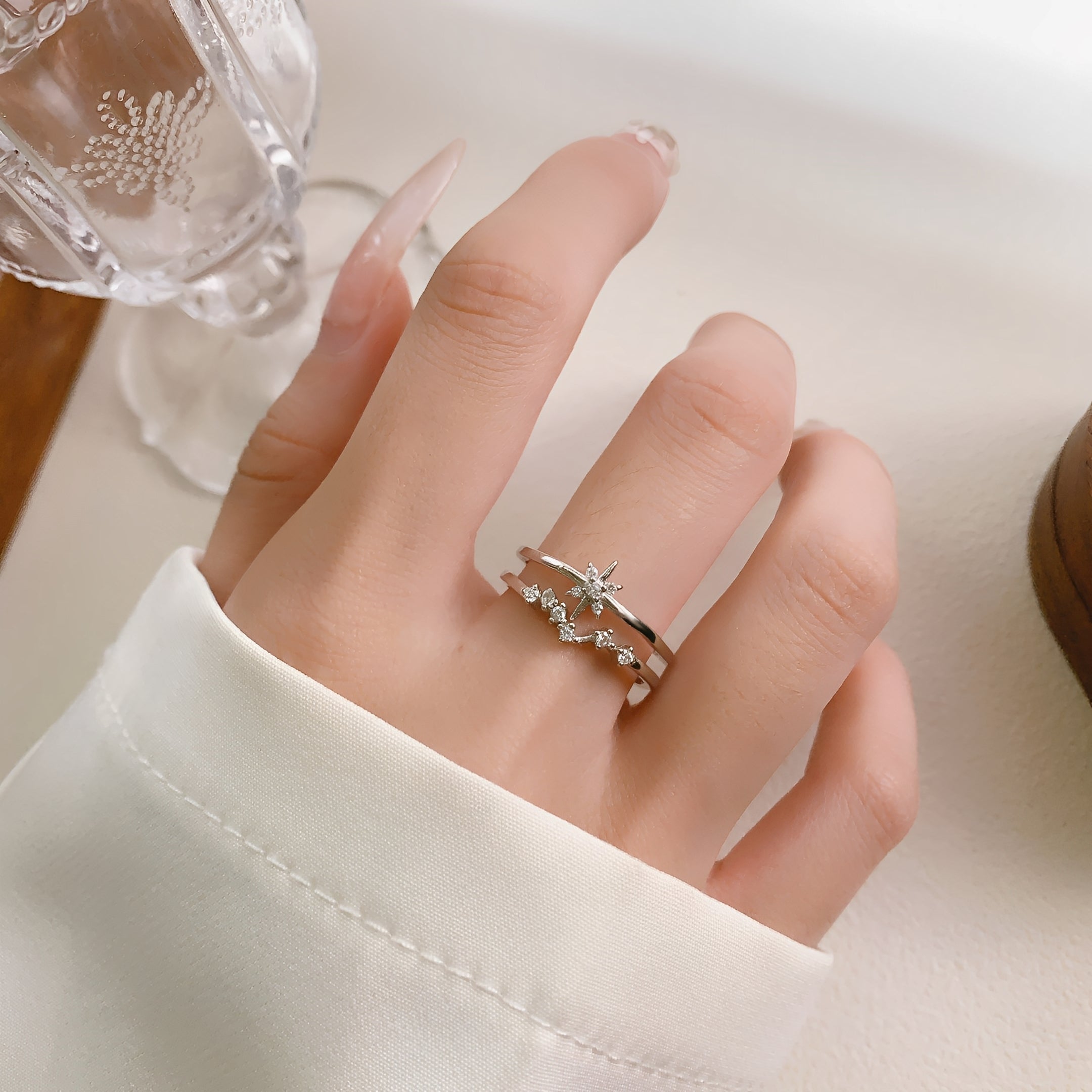 Stellar Glow Adjustable Ring
