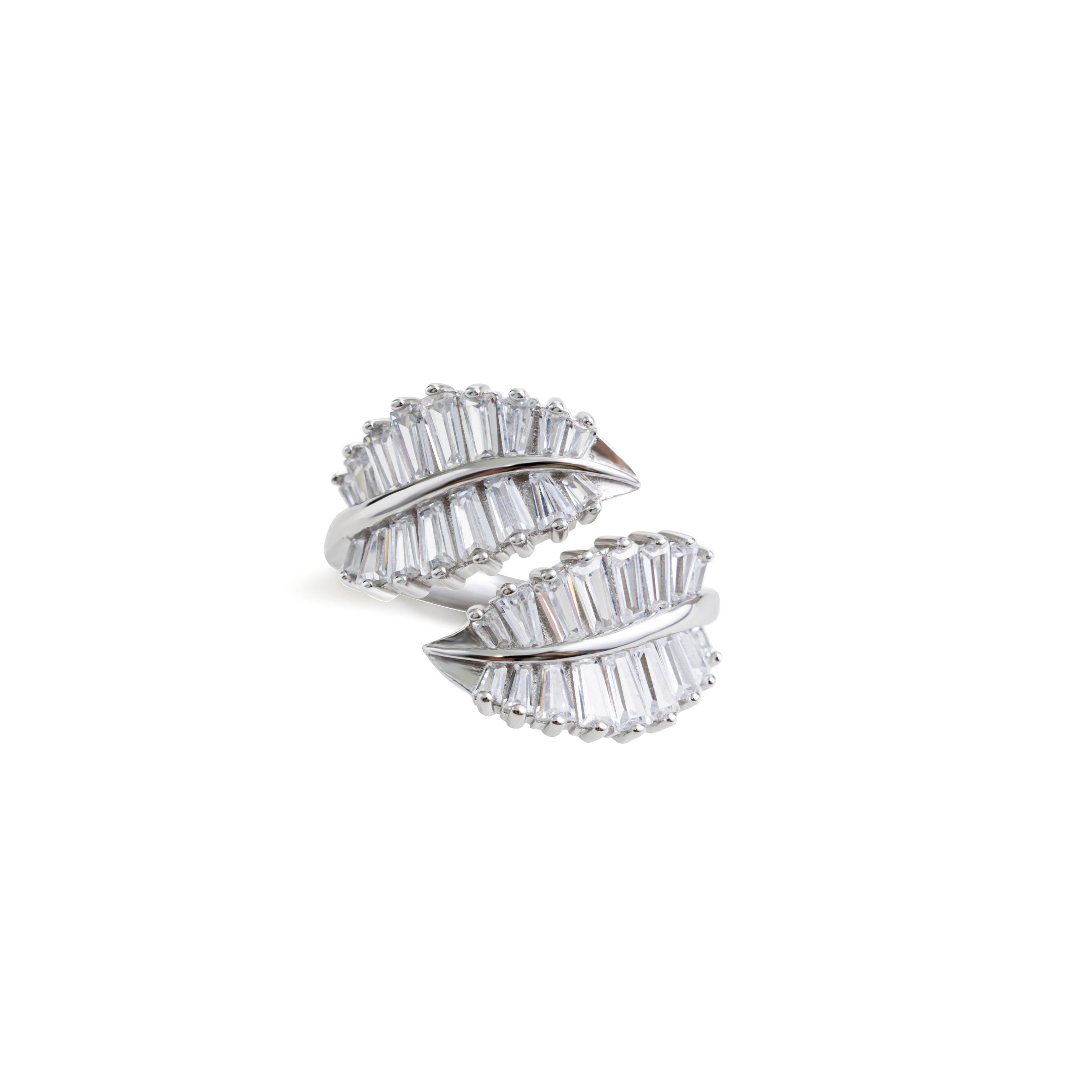 Lustrous Fern Adjustable Ring