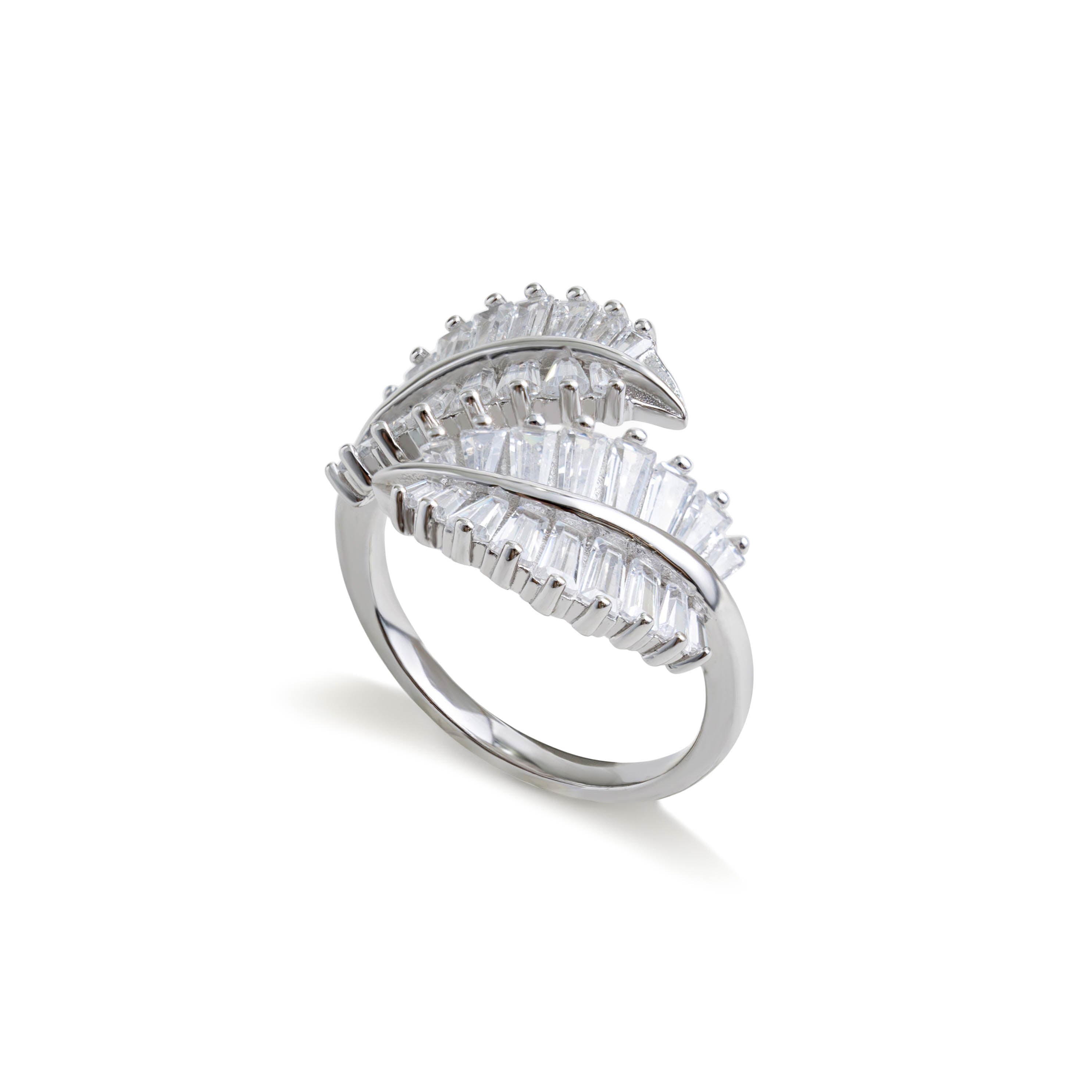 Lustrous Fern Adjustable Ring