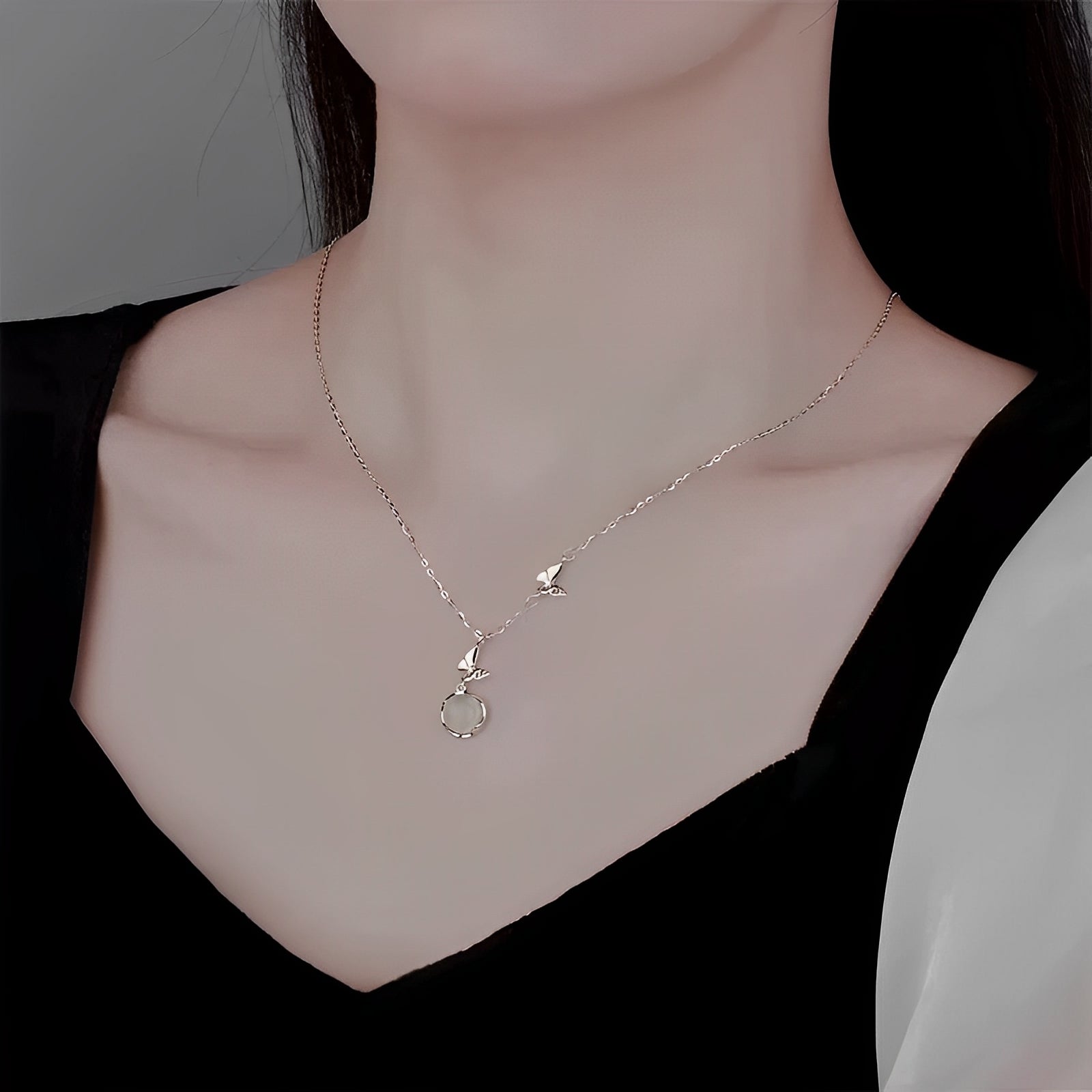 Celestial Flight Chalcedony Necklace