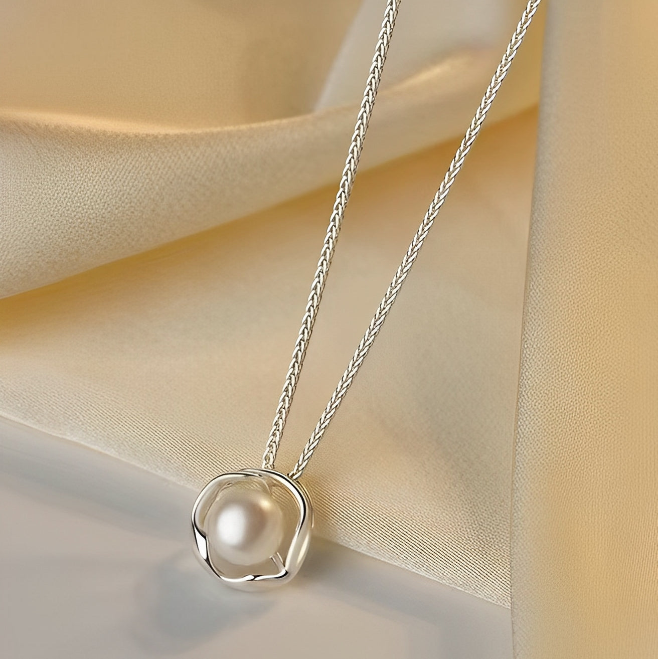 Ethereal Bloom Pearl Necklace